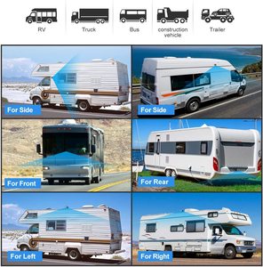 Schermo da 7 "IPS per <span class=keywords><strong>Monitor</strong></span> per auto DVR schermo Modulare con rilevamento BSD AI segnale acustico di allarme 2x1080P telecamera di retromarcia - Product Image 5