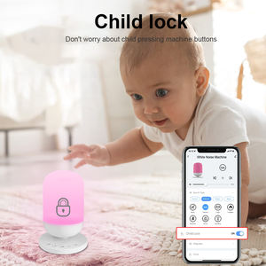 Máquina de sonido para bebé, entrenador de sueño, luz nocturna, 34 sonidos relajantes, aplicación de Control de ruido blanco para bebés y niños pequeños, dormitorio de guardería - Product Image 5