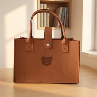 Sac fourre-tout en feutre personnalisé avec logo, durable, multifonctionnel, grande capacité, pour le rangement et le shopping – Offre Spéciale