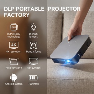 AOME S200 Android Smart Mini IPTV Projecteur 4K DLP Tissu Anti-Poussière LED Lentilles Manuelles Intégré Vidéo de Poche 3D pour Home Cinéma - Product Image 2