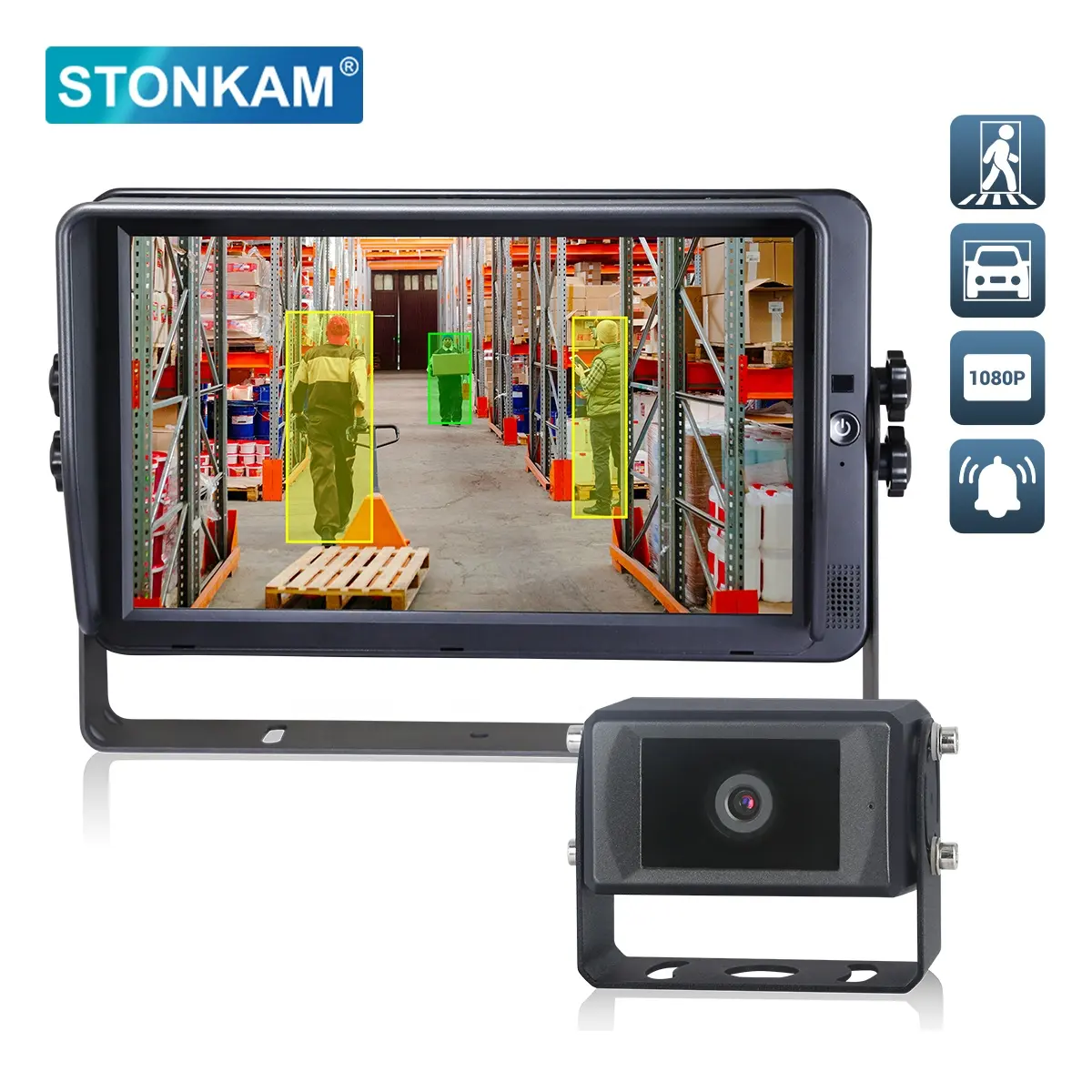 Stonkam xe nâng ai thiết bị máy ảnh cho xe toàn bộ cơ thể phía sau xem đảo ngược camera của xe buýt cho người đi bộ & xe phát hiện