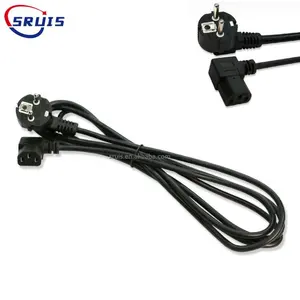 Euro 3pins Schuko cee7/7 dây nguồn EU 2prong IEC C13 kết thúc máy tính xách tay AC Adapter Cáp chì 10A/250V 1.5m