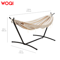 WOQI Support pliable en acier de style moderne avec hamac en tissu pour camping en plein air meubles de jardin randonnée-Vente en gros