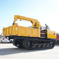 Meilleures ventes CE 8 tonnes Mini dumper sur chenilles pour chantier de construction, travaux de boue et de béton, à vendre