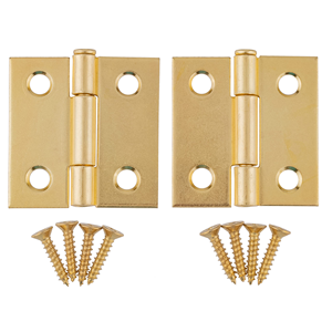 Bisagras de cobre antiguo |   1 1/2 pulgadas de alto x 1 1/2 pulgadas de ancho |   Bisagra para Puerta de Armario con Pasador Extraíble - Product Image 3