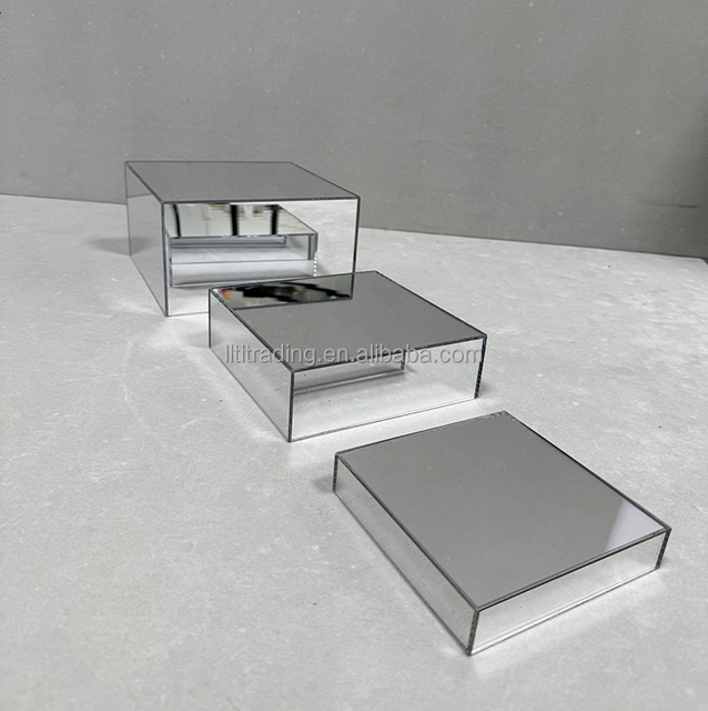 Customize Silver Mirror Simple Design Donut Bakery Display Shelves Stand Shelf Rack Counter Shop Candy Sweet Display Counter