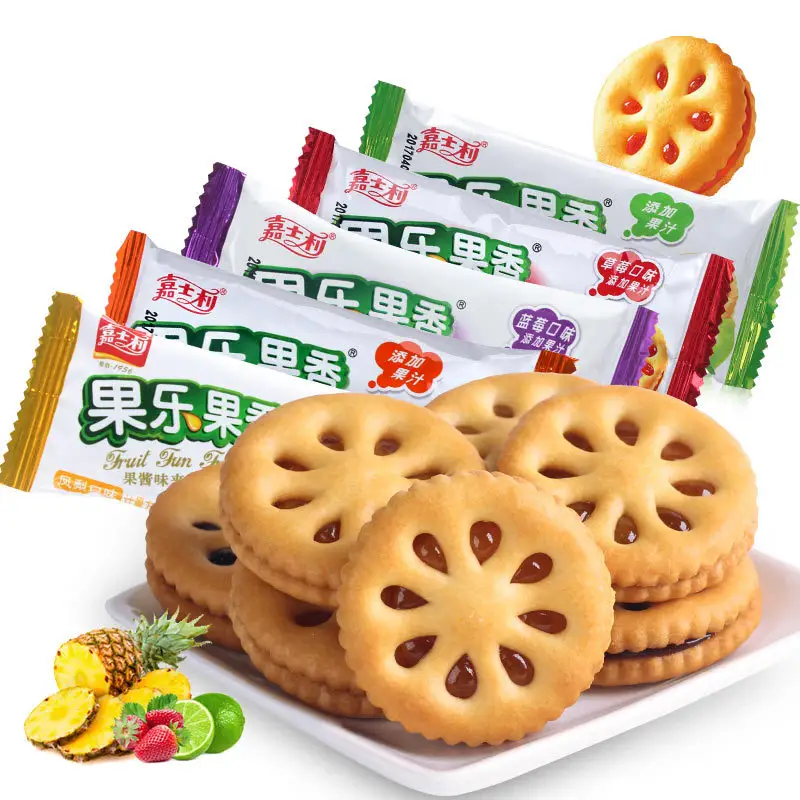 Losse Fruitsmaak 2 Stuks Koekjes Biscuit Jam Sandwich Koekjes