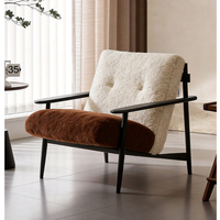 Nordischer Minimalistischer Massivholz-Freizeitstuhl Luxuriöser Einzelsofa-Sessel für Wohnzimmer
