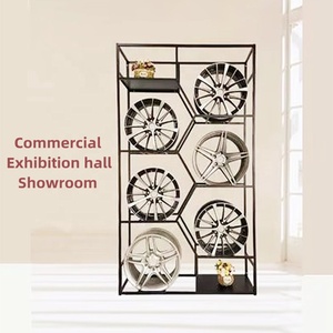 Tùy Chỉnh Triển Lãm Hội Trường Hành Khách Xe Phụ Tùng Hợp Kim Bánh Xe Lốp Rim Hub Phụ Kiện Tự Động Mẫu Kim Loại Hiển Thị Giá Đứng - Product Image 3