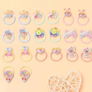 Accesorios para el Cabello de Bebés y Niñas, Estilo Europeo Americano, con Corona y Flores, de Tela, con Lazo de Dibujos Animados, No Dañan el Cabello - Product Image 2
