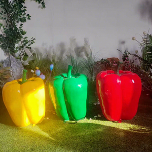 Sculpture lumineuse en forme de piment fort pour restaurants, marchés, parcs à thème et décorations de festivals en plein air - Product Image 1