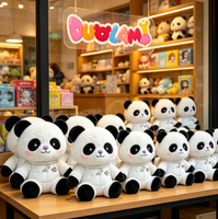 Boneka Panda Kartun Kustom, Mainan Boneka Hewan Lembut dan Halus untuk Suvenir Hadiah OEM ODM Mainan Boneka Kustom