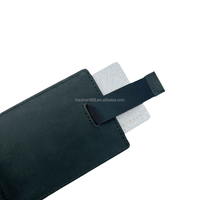 Dompet Kulit Pria Anti-RFID Desain Sederhana dan Keren, Tempat Kartu dan Penjepit Uang