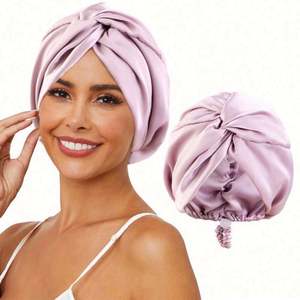 Turbantes de Satén Sedoso de Alta Calidad para Mujer, Ajustables, Multifuncionales, para el Cuidado del Cabello, para Uso en Exteriores - Product Image 1