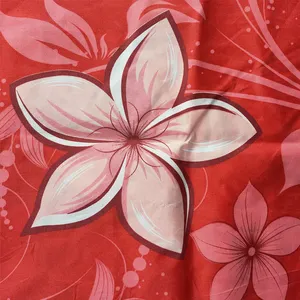 Disperse Print Polyester Fabric Light Red Cherry And Peach Blossom Pattern Custom-Made