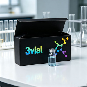 Caja de Cartón Aséptica Holográfica Dorada Brillante Personalizada, Bandeja para Viales, Logotipo Personalizado Impreso, Viales Individuales o Múltiples de 3ml y 10ml - Product Image 2