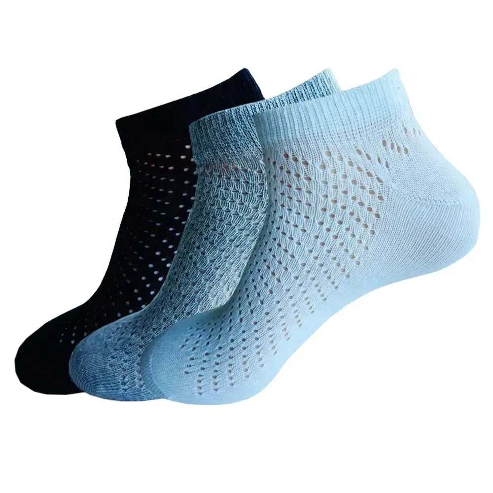Chaussettes de tous les jours à tricoter en maille unisexe chaussettes courtes de sport en viscose de bambou oem pour hommes