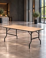 Tables rondes pliantes professionnelles en contreplaqué pour banquets, vente en gros, location pour mariages, événements, restauration, hôtellerie, fabricant