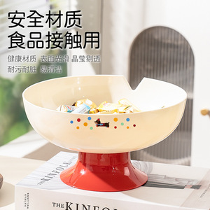 Corbeille à fruits avec base rouge en PP, qualité alimentaire, pour la maison, la présentation de collations, les fêtes - Product Image 1