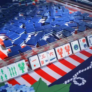 Jeu de tuiles de Mahjong Factory <span class=keywords><strong>Newport</strong></span>, thème Élégance Nautique, 4 couches, tuiles de Mahjong américaines - Product Image 1