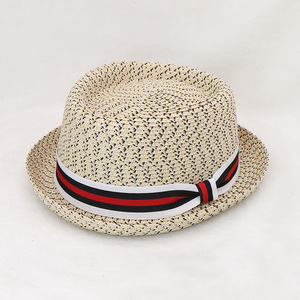 Mùa hè rơm thịt lợn Pie hat upturn vành Derby rơm Fedora Hat bán buôn - Product Image 3