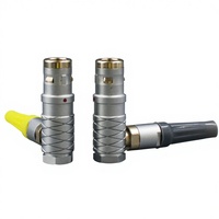 Connecteur Circulaire Série K FHG-1K, Diamètre 16mm, Prise à Angle Droit 90 Degrés, 2-16 Broches, Étanche, Push-Pull, Compatible Molex
