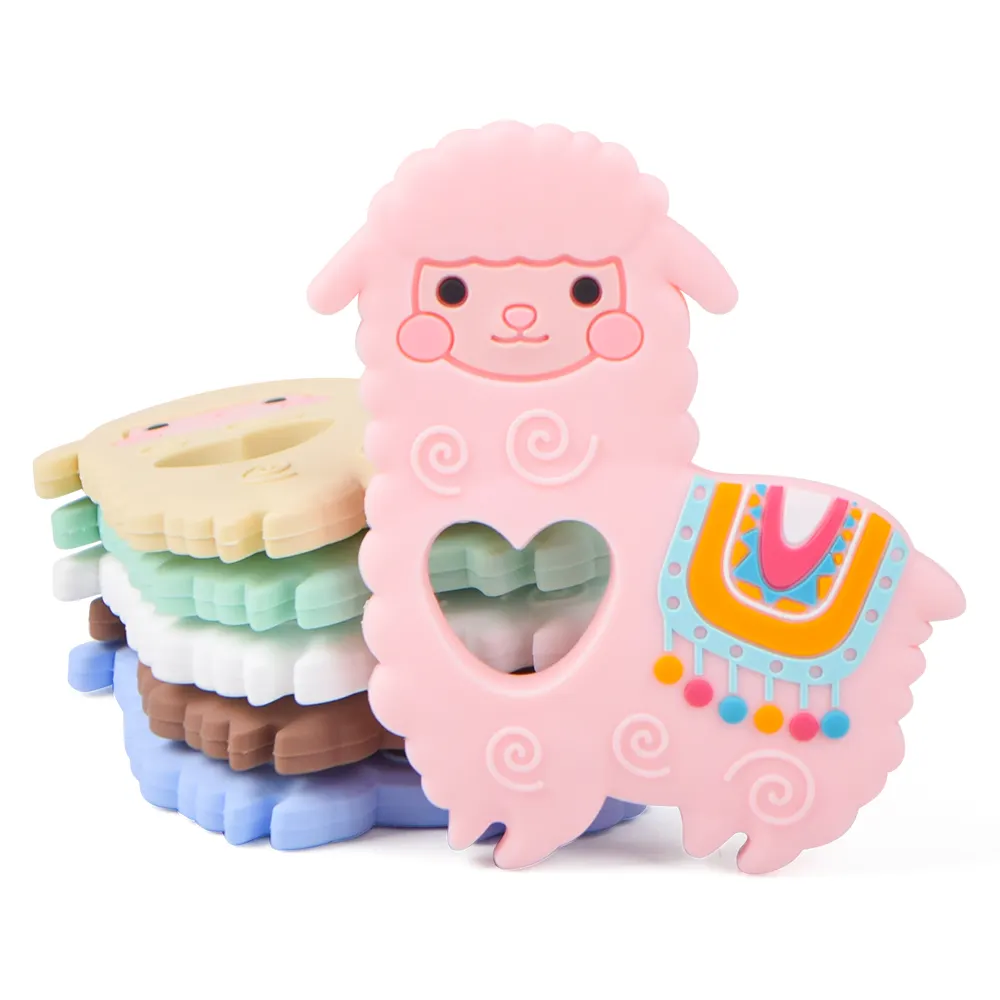 100% Food Grade Silicone BPA Free Cartoon Animal Shape Soft Teething Chew Toy Baby Teether Toys