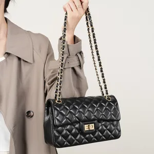 バッグ財布女性化粧品バッグハンドバッグ2023高級ファッションショルダーシープスキンクロスボディ本革レディースフレーム
