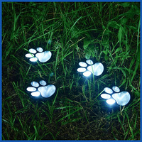Nouvelle lampe décorative à énergie solaire en forme de patte de chat, pour extérieur, jardin, cour, étanche IP44, certifiée CE, lampe de pelouse