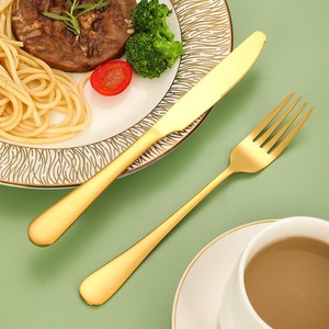 Ensemble de couverts en acier inoxydable 1010, couteau à steak, fourchette, cuillère, vaisselle occidentale, durable, pour hôtel, restaurant - Product Image 2