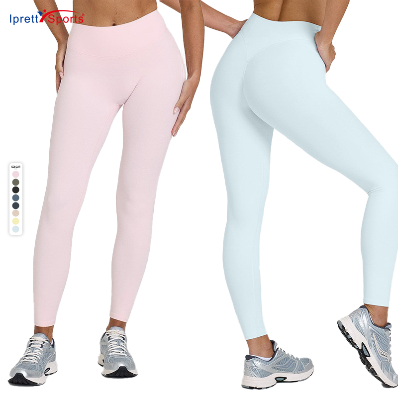 Women's High Waist Yoga Leggings Breathable Four-Way Stretch Plus Size No Front Seam Full Length Sports Gym Leggings