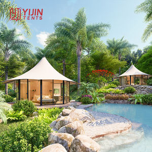 Tentes de <span class=keywords><strong>safari</strong></span> de glamping en plein air préfabriquées les moins chères avec fenêtres en verre pour les clients du <span class=keywords><strong>Kenya</strong></span> - Product Image 2