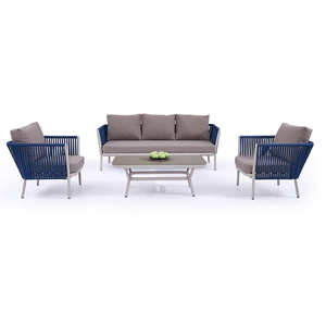 Muebles impermeables <span class=keywords><strong>de</strong></span> cuerda <span class=keywords><strong>de</strong></span> aluminio para exteriores, Patio, Villa, Hotel, apartamento, jardín, sofá, venta directa <span class=keywords><strong>de</strong></span> fábrica - Product Image 2