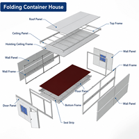 Maisons modulaires pliantes en forme de Z à prix abordables, maisons résidentielles préfabriquées compactes de type conteneur