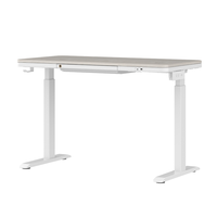 Écran tactile à double moteur 3 touches mémoire Bureau de table audio assis-debout en bois