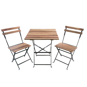 Chaises pliantes en <span class=keywords><strong>bois</strong></span>, mobilier d'extérieur pour café et <span class=keywords><strong>bistrot</strong></span>, - Product Image 5