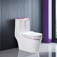 Ustensiles sanitaires modernes chinois en céramique monobloc à double chasse Closestool Toilette montée au sol S-Trap pour la maison et l'hôtel Salle de bain