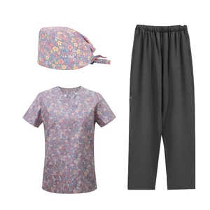 Uniforme de gommage médical grande taille rose gommage <span class=keywords><strong>SPA</strong></span> ensemble de traitement de beauté mode infirmière impression été infirmière uniforme ensemble - Product Image 6