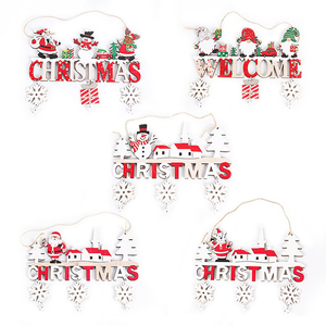 Hot Sale High Quality Santa Claus <b>White</b> Snowflake Bell Wooden Lighted <b>Tree</b> Ornaments <b>Xmas</b> Gifts for Party Supplies Holiday - Product Image 2