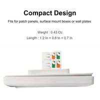 Red modular sin blindaje Punch Down RJ45 Keystone Jack Toolless Cat 5E y Cat6a Conectores Ethernet UTP de 90 grados