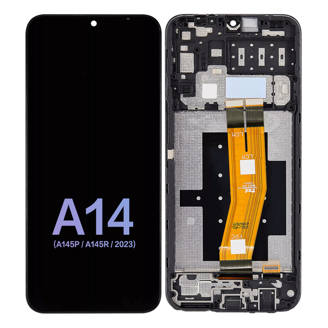 100% QC Tested Original LCD Display Touch Screen Digitizer Panel Assembly for Samsung Galaxy A14 (A145P A145R)