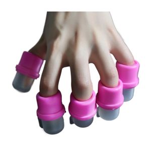 Nouveau lot de 10 capuchons de trempage en gel de silicone souple et portable pour manucure, nettoyage et dissolvant de <span class=keywords><strong>vernis</strong></span> - Product Image 6