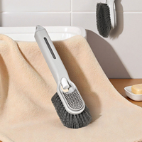 FF5023 nouveau distributeur de savon 3 en 1 brosse de nettoyage salle de bain brosse à récurer multifonctionnelle liquide pulvérisation chaussures brosse à linge