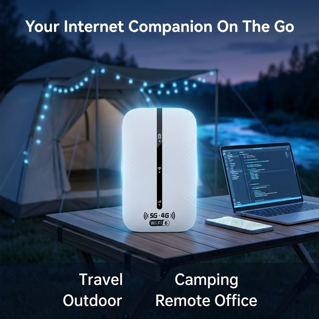 High Speed Mini WiFi Pocket Router with Firewall VPN Rechargeable Battery-New