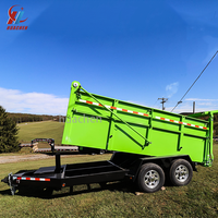 Remorques à benne basculante de qualité supérieure à prix abordable 6 x 12 avec côtés de 4 pieds, remorque basculante robuste pour camion