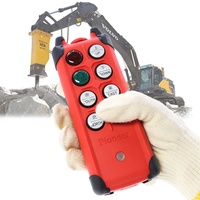 Radio Industrial de alta calidad, interruptor de botón pulsador de 24 voltios, 6 canales, Control remoto inalámbrico de grúa