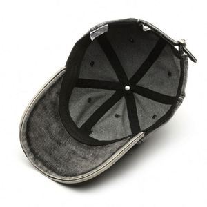 High Quality Cowboy <b>Baseball</b> <b>Cap</b> Washed Distressed Hats <b>Plain</b> Adjustable Cotton Denim Dad Outdoor Sports Hat Promotion Gift - Product Image 4