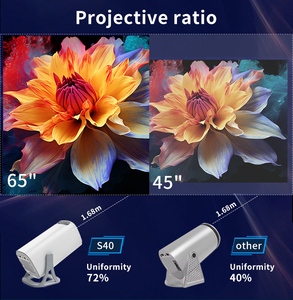 <span class=keywords><strong>Proyector</strong></span> WiFi 4K LED 3D Integrado para un Cine en Casa Óptimo, <span class=keywords><strong>Mini</strong></span> <span class=keywords><strong>Proyector</strong></span> S40 con Android 11 - Product Image 2