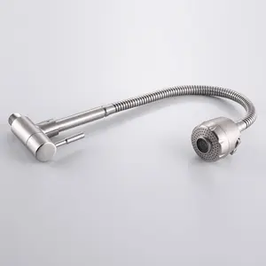 360 Swivel Flexible Kitchen Tap Mixer Waschbecken Wasserhahn Design 304 Edelstahl Neue Wand montage Zweiwege Pull Down Modern Ceramic