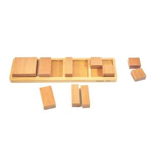Giocattoli Montessori in Legno, Blocchi con <span class=keywords><strong>Figure</strong></span>, Puzzle Sensoriale per Bambini, Giochi Educativi di Matematica - Product Image 1